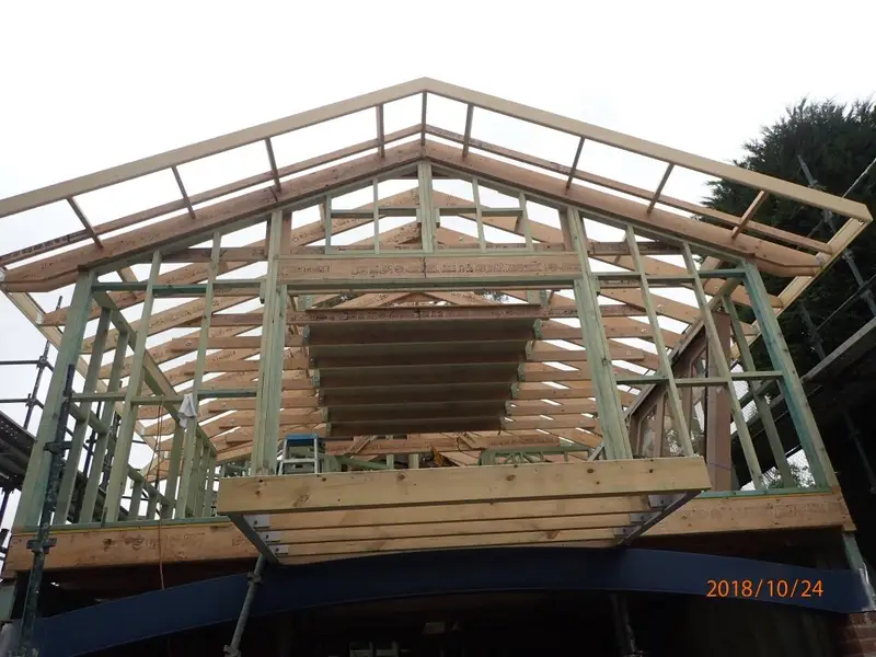 Luxury Home Build: Project 3-House frame in progress